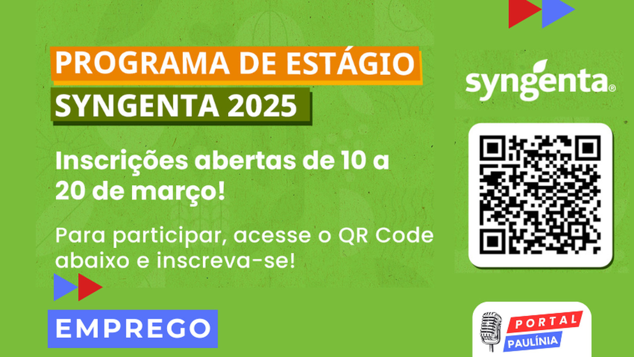 Syngenta Abre Inscrições para o Programa de Estágio 2025 com Mais de 70 Vagas